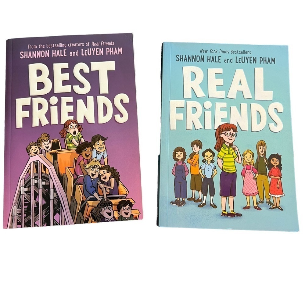 2 Real Friends Books-comic-Perfect condition by SHANNON HALE and LEUYEN PHAM